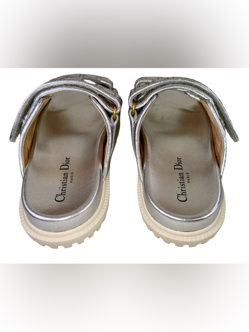“DIOR OR “DIORACT SANDALS IN SILVER - Picture 6 of 10